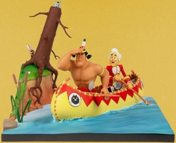 Figurine résine Oumpah-Pah - Oumpah-Pah et Hubert en canoë (LMZ)